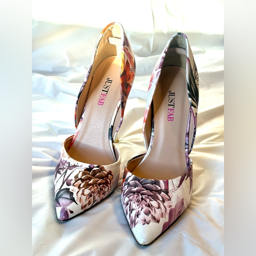 ✨Just Fab Monika Floral Stiletto Pumps | Women’s Size 5.5 ✨